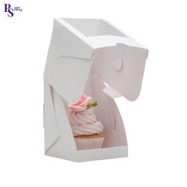 Упаковка под один капкейк с окном, белая,12,5*9,5*9,5 см, арт.3382835