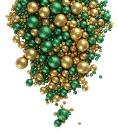 Драже зерновое в глазури БЛЕСК зеленый, золото "ФБ" #716 1.5 кг