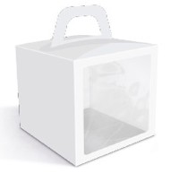 Моноблок с окном под кулич 15*15*18 см, КУ-00544 (кор/100шт)