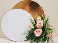 Подложка d 20 см, h 3,2 мм, лам. зол/жемч, шт