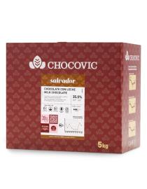 Шоколад молочный Chocovic Salvador (35% какао), код CHM-T1CHVC-94B, 500 гр (фасовка)