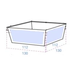 Упаковка для десерта 112*112*40 (дно) OSQ SmartPack 550 box Крафт