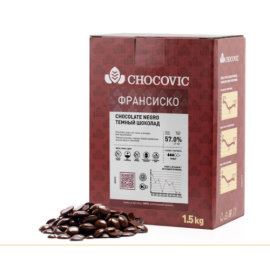 Шоколадная масса темная Chocovic Francisco (57% какао), код CHD-Q56CHCV-69B, 1,5 кг*8 шт/кор