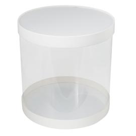 Коробка для торта белая прозрачн. тубус d 200 * h 200 мм, арт. 022620