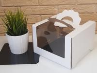 Упаковка картонная 25*25*14 см, с панорамным окном, шт