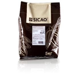 Шоколадная масса горькая SICAO, код CHD-N72-25B, 200 гр (фасовка ИМ)