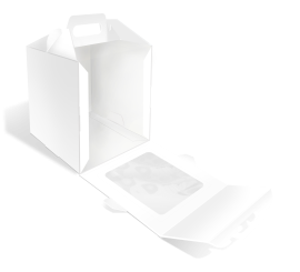 Моноблок под КУЛИЧ с окном с фронт.загрузкой БЕЛЫЙ, 150*150*180мм, арт.КУ-00678