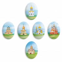 Украшение сахарные фигурки Медальоны Храмы 35*25мм, арт.tp68495