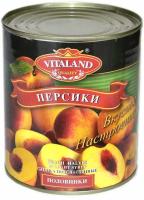 Персики "VITALAND" половинки слегка подсл. ж/б 850мл (нов)
