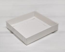 Коробка с прозр.крышкой, БЕЛЫЙ, 160*160*40мм, арт.КУ-00137