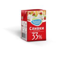 Сливки животные 33% "Чудское озеро" ,200 мл