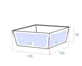 Упаковка для десерта 85*85*40 (дно) OSQ SmartPack 300 box БЕЛЫЙ