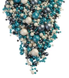 Драже зерновое в глазури ЖЕМЧУГ МИКС (тем. бирюза, серебро, черн) "ФБ" #181, 100 гр (фасовка ИМ)