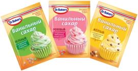 Ванильный сахар с красителем (розовый) "DR. BAKERS", 8 гр