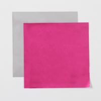 Фольга для конфет розовая 10*10 см, 100 шт/уп, арт. 7819247