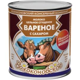 Молоко сгущенное с/с Вареное "Волоконовское" 8,5% ГОСТ 33921-2016, ж/б 950 гр (12шт/кор) (Белгород)