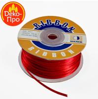 Лента цветная красная 3 мм, 100 м, арт.59519