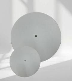 Подложка кондитерская ламинированая с отверстием ЛХДФ белая/коричневая d 12 см, 3 мм