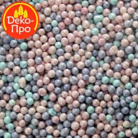 Посыпка "Шарики гол/лил/розовые" перламутр d2 мм, 50 гр, арт.20219