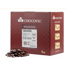 Шоколадная масса темная Chocovic Francisco, код CHD-Q56CHCV-94B, 5 кг*3 шт/кор