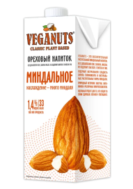 Напиток ореховый МИНДАЛЬ 1,5% ТМ «VEGANUTS BARISTA», 1 л