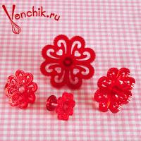 Набор вырубок пластик ЦВЕТЫ (4шт)