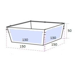 Упаковка для десерта130*130*40 (дно) OSQ SmartPack 800 box БЕЛЫЙ