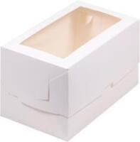 Коробка под половинку рулета белая с вклеенным окном 210*120*120мм