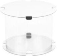 Коробка для торта прозрачная ТУБУС d-250мм, выс.280мм (белая), арт.022525