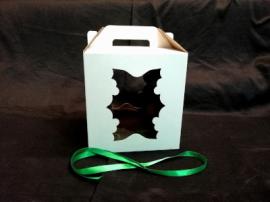 Упаковка 22*22*24 см, с ручками, 2 окна, (Домик)