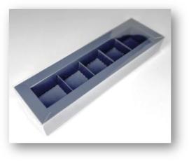 Коробка для конфет с пластиковой крышкой 235*70*30 мм (5) (графит)