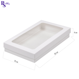 Коробка для клубники в шоколаде белая 250*150*40 мм, арт. 070751