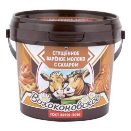 Молоко сгущ с сахаром Вареное "Волоконовское" 8,5% ГОСТ 33921-2016, ведро 400 гр (12шт/кор) Белгород