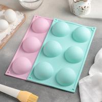 Форма для выпечки "Полусфера" 27*18 см, 6 яч.d=6,5см, арт.1687530