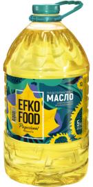 Масло подсолнечное рафинированное "EFKO FOOD", 5 л