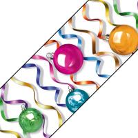 Лента бордюрная h 60 мм "Новогодние шары" 300 м, арт.tp34674