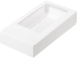 Коробка под дубайский шоколад с окном 155*75*25 мм (белая)