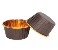 Форма бумажная "Маффин" 50*40 мм Pasticciere (коричневая-золотая) 100 шт