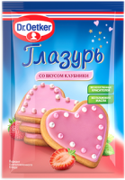 Глазурь со вкусом клубники "DR. OETKER", 90 гр