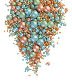 Драже зерновое в глазури ЖЕМЧУГ МИКС (бирюза, изумруд,персик) "ФБ" #241 1,5кг