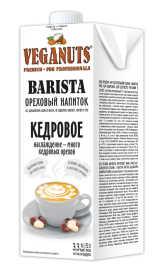 Напиток ореховый КЕДР 3,3% ТМ «VEGANUTS BARISTA», 1 л