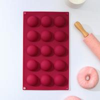 Форма для выпечки Доляна "Шар", 29*17 см, 15 ячеек (d=4 см), цвет МИКС, арт.2763726