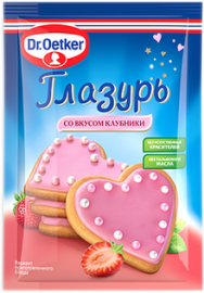 Глазурь со вкусом клубники "DR. BAKERS", 90 гр