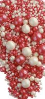 Драже зерновое в глазури ЖЕМЧУГ МИКС (красный, серебро) "ФБ" #165 50 гр