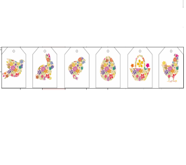 Комплект бирок 6шт "Цветочные" 40*55мм