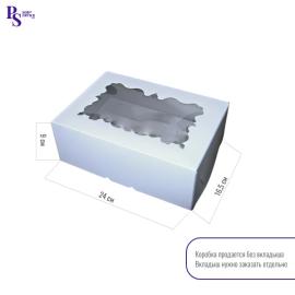 Упаковка 6 капкейков без печати с окном, шт