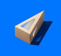 Упаковка для кусочка торта ForGenika PIE III Window Крафт 160*160*80*60 мм