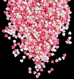 Посыпка сахарная декоративная "СЕРДЕЧКИ" (розов,красн,белые перламутровые) #333 (1,5кг)