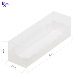 Коробка для макарон Волна с пластик.крышкой 190*55*55 мм, арт. 080230