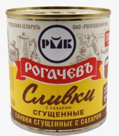 Сливки сгущенные с сахаром ж.19% ГОСТ, 360 гр. ж/б, Рогачевский ММК